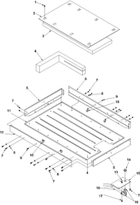 Heater Box Assembly Diagram and Parts List for AKT3000E-P1143711NE  Amana Cooktop