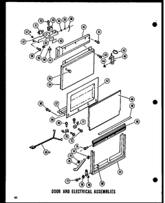 Door And Electrical Assemblies Diagram and Parts List for EIM5-H-P60119-2W  Amana Ice Maker