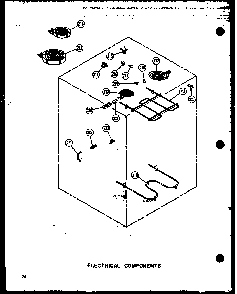 Electrical Components Diagram and Parts List for RCC-3 P72771-2M Amana Microwave