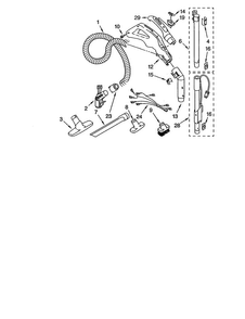 Hose And Attachments Diagram and Parts List for 11620712000  Kenmore Canister Vacuum