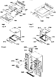 Shelves, Deli, Crisper Assemblies And Toe Grille Diagram and Parts List for SSD522SW-P1184704WW  Amana Refrigerator