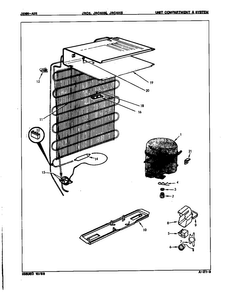 Unit Compartment & System Diagram and Parts List for JRC5 E7S01 Jenn-Air Refrigerator