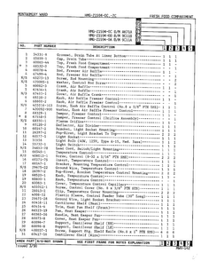 Fresh Food Compartment Page 2 Diagram and Parts List for 21594C  Admiral Refrigerator
