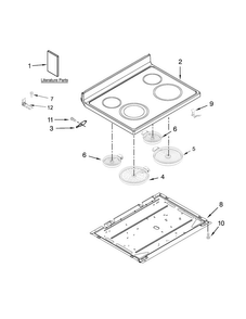 Cooktop Parts Diagram and Parts List for MER8600DE0  Maytag Range