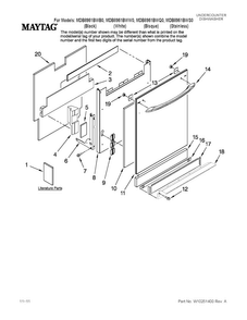 Part Location Diagram of W10208029 Whirlpool ENERGY GUIDE