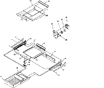 Cabinet Shelving Diagram and Parts List for TY18S4L-P1195307WL  Amana Refrigerator