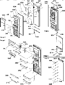 Refrigerator Door Diagram and Parts List for SBDE20S4SW-P1190906WW  Amana Refrigerator