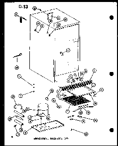 Compressor/ice Maker Parts Diagram and Parts List for TM14E-P74645-11W  Amana Refrigerator