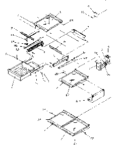 Cabinet Shelving Diagram and Parts List for TR522SW-P1182701WW  Amana Refrigerator