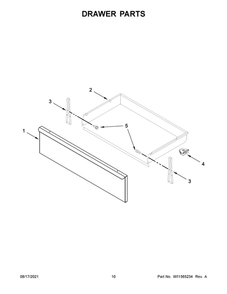 Drawer Parts Diagram and Parts List for YAER6303MFS3  Amana Range