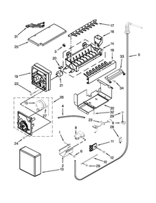 Icemaker Diagram and Parts List for JS42SEDUDW14  Jenn-Air Refrigerator