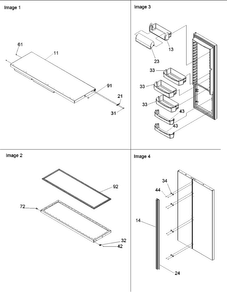 Refrigerator Door, Trim & Handles Diagram and Parts List for SSD522VS-P1320307WS  Amana Refrigerator