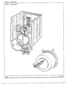 Tumbler Diagram and Parts List for 8643A  Norge Dryer
