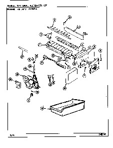 Optional Ice Maker Kit Diagram and Parts List for RB194PA DE75A Magic Chef Refrigerator