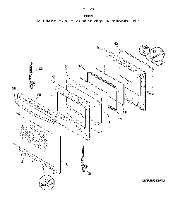 Door Diagram and Parts List for 79096182715  Kenmore Range