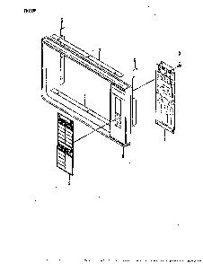 Control Panel Diagram and Parts List for CM52  Crosley Microwave