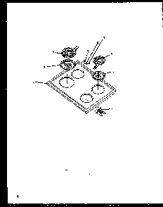 Cooktop Diagram and Parts List for EHT330-P1142446NW  Caloric Range