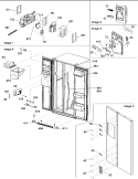 Part Location Diagram of WP67003622 Whirlpool 5-Button Dispenser Control Board