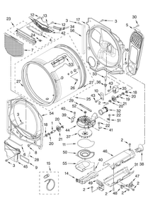 Bulkhead Parts, Optional Parts Diagram and Parts List for MEDB200VQ0  Maytag Dryer