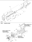 Ice Bucket / Auger Assy Diagram and Parts List for ARS266RBB PARS266RBB0 Amana Refrigerator