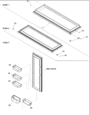 Refrigerator Door Diagram and Parts List for ARSE664BS PARSE664BS0 Amana Refrigerator