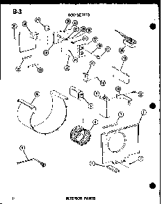 Interior Parts Diagram and Parts List for 624-3HL P67119-27R Amana Air Conditioner