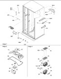 Fz Shelving, Filter & Evap Fan Motor Diagram and Parts List for ARSE66MBC PARSE66MBC0 Amana Refrigerator