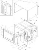 Outer Cabinet Diagram and Parts List for RFS12MPS P1324704M Amana Microwave