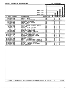 Shelves/accessories Page 2 Diagram and Parts List for HMG211770  Admiral Refrigerator