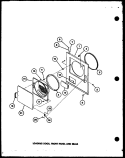 LOADING DOOR Diagram and Parts List for LED302 P7762221W Amana Dryer