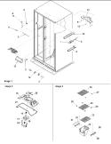 FZ SHELVING, FILTER ASSY, EVAP FAN MOTOR Diagram and Parts List for DRSE663BC PDRSE663BC0 Amana Refrigerator