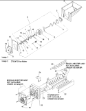 ICE BUCKET / AUGER ASSY Diagram and Parts List for DRSE663BC PDRSE663BC0 Amana Refrigerator