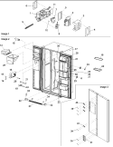 Controls, Light Shield & Door Handles Diagram and Parts List for ARS2667BS PARS2667BS0 Amana Refrigerator