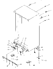 Drain And Rollers And Cabinet Back Diagram and Parts List for SG521SBL-P1197001WL  Amana Refrigerator
