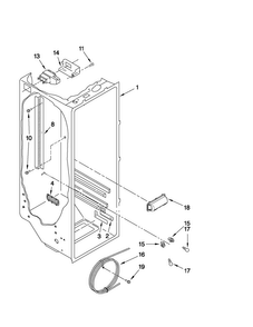 Refrigerator Liner Parts Diagram and Parts List for MSD2559XEB03  Maytag Refrigerator