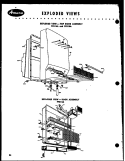 EXPLODED VIEW - TOP DOOR ASSY Diagram and Parts List for FPR14-1  Amana Refrigerator