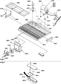 Machine Compartment Diagram and Parts List for SXD27TW-P1302801WW  Amana Refrigerator