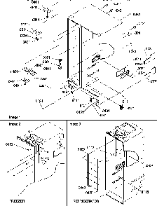 Cabinet Parts Diagram and Parts List for SBD20S4L-P1190007WL  Amana Refrigerator