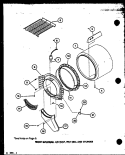 FRONT BULKHEAD Diagram and Parts List for LED502 P7762223W Amana Dryer