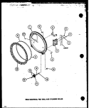 REAR BULKHEAD Diagram and Parts List for LED502 P7762223W Amana Dryer