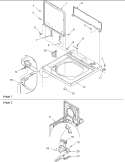 Cabinet Top, Door, and Door Switch Diagram and Parts List for ALW990EAW PALW990EAW1 Amana Washer