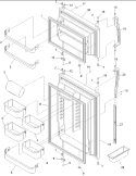 Door Assy, Handles & Shelves Diagram and Parts List for ARTE105BW PARTE105BW0 Amana Refrigerator