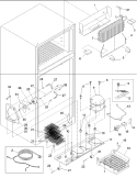 Evaporator and Machine Compartment Diagram and Parts List for ARTE105BW PARTE105BW0 Amana Refrigerator