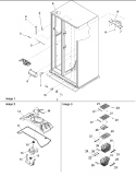 Evap Fan Motor & Fz Shelving Diagram and Parts List for ARS2606BW PARS2606BW0 Amana Refrigerator