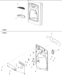 Façade Diagram and Parts List for ARSE667BC PARSE667BC0 Amana Refrigerator