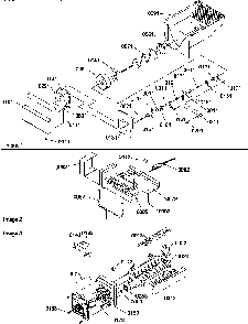 Ice Buckt Auger, Maker Assy, & Maker Prts Diagram and Parts List for SXD322L-P1305703WL  Amana Refrigerator