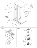 Fz Shelving, Filter & Evap Fan Motor Diagram and Parts List for ARSE667BC PARSE667BC0 Amana Refrigerator