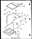 CABINET Diagram and Parts List for LED502 P7762223W Amana Dryer