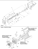 Ice Bucket / Auger Assy Diagram and Parts List for ARSE667BC PARSE667BC0 Amana Refrigerator