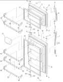 Door Assy, Handles & Shelves Diagram and Parts List for DRT1801BW PDRT1801BW0 Amana Refrigerator